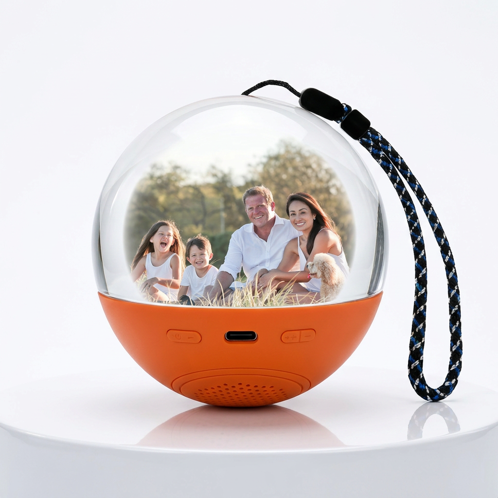 Halloween VIDsphere™ 3D Photo Crystal Ball- Midnight orange